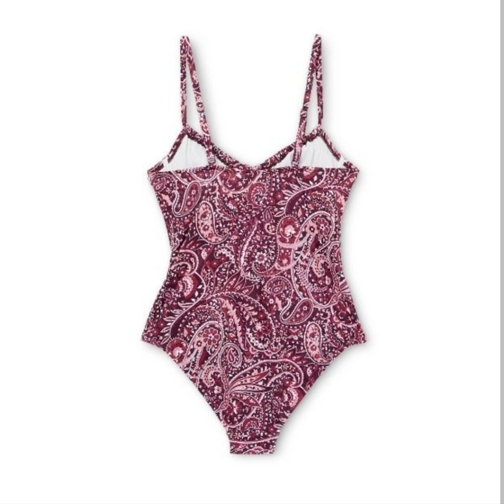 Kona Sol Women's Tie-Front Underwire Medium Coverage One-Piece Swimsuit - Picture 4 of 12